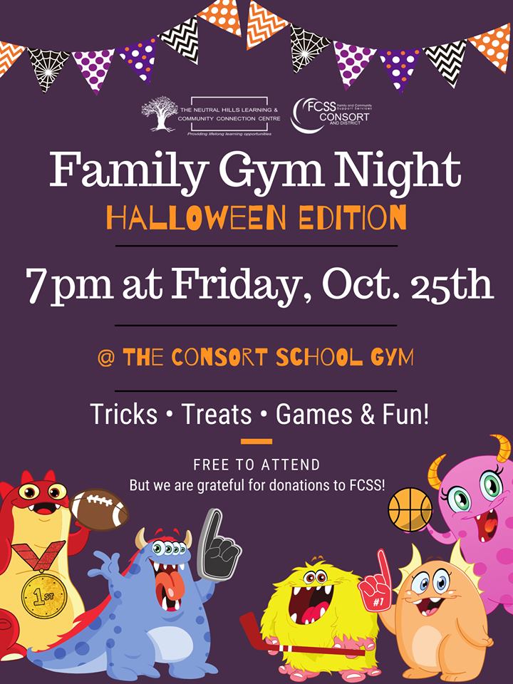 Consort Family Gym Night poster